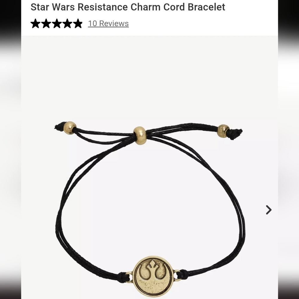 Star Wars Resistance Charm Cord Bracelet